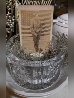 WW1 AZO Real Photo Postcard Soldier with American Flag Divided Back 1900-1919